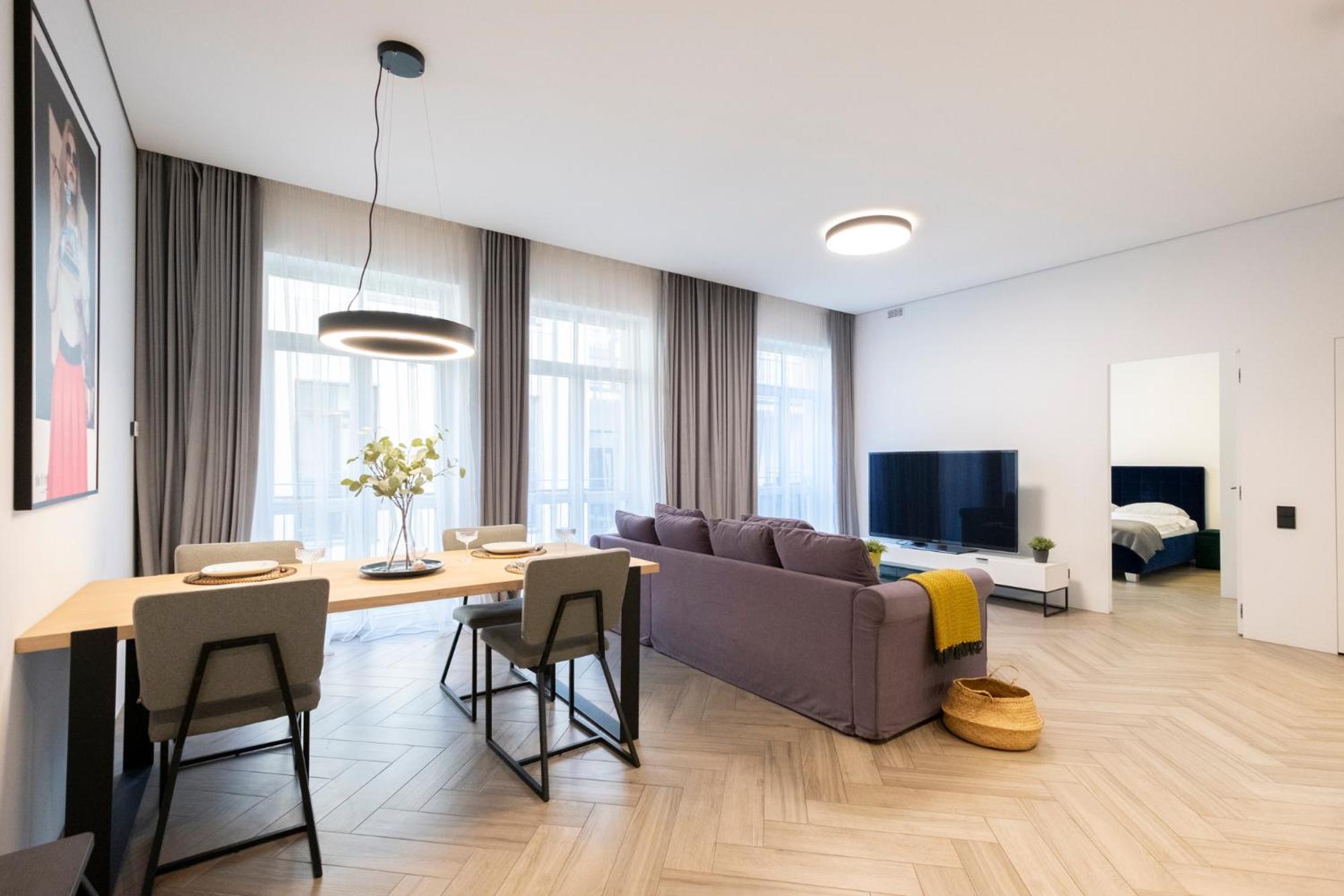 Cohost I Oldtown 60M2 Apt W-Garage Parking, Balcony & Self Check-In VNO Exterior photo